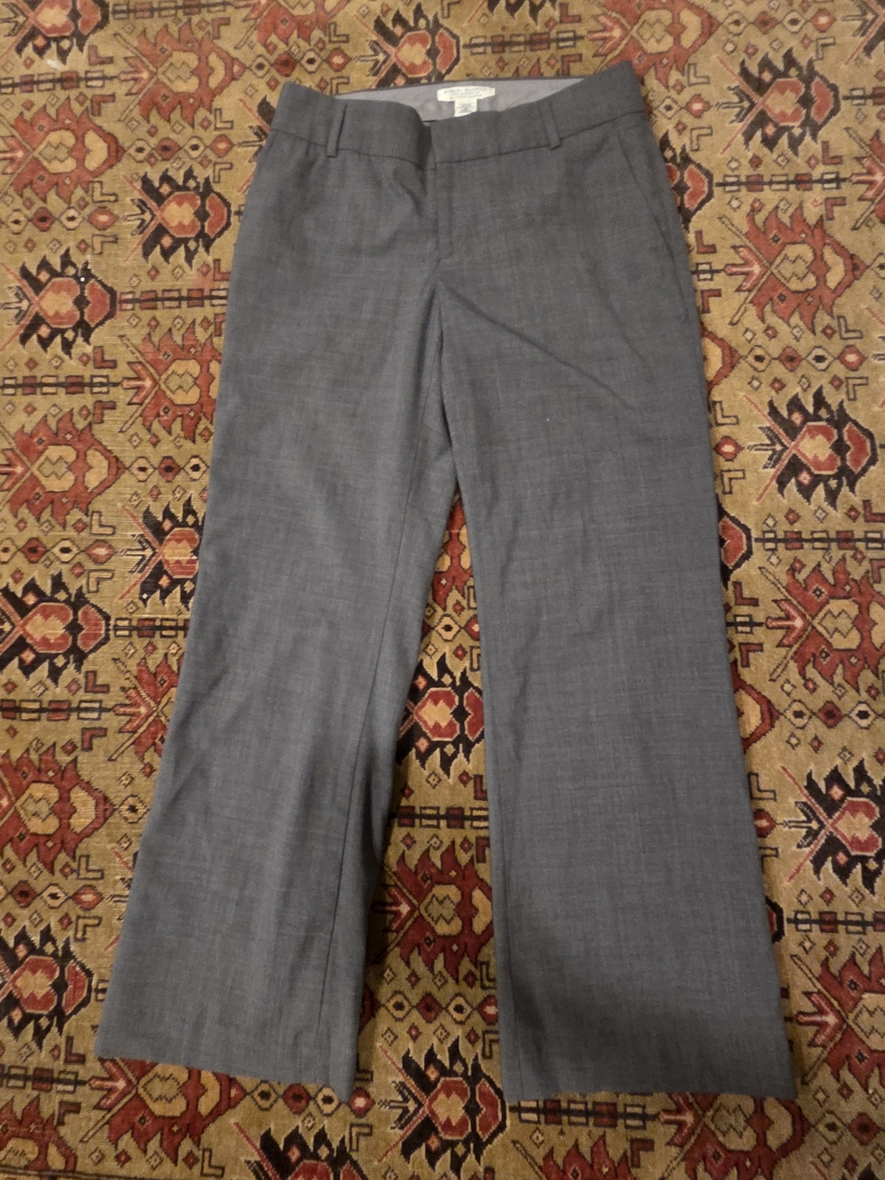 Banana Republic Martin Fit Wool Blend Dress Pants Grey Size 2P Petite